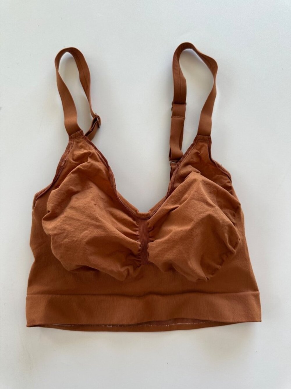 SKIMS LG Seamless Sculpt Bralette in Color: Bronze - Picture 2 of 7